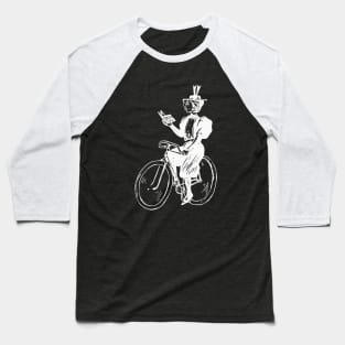 White Vintage Female Cyclists Baseball T-Shirt